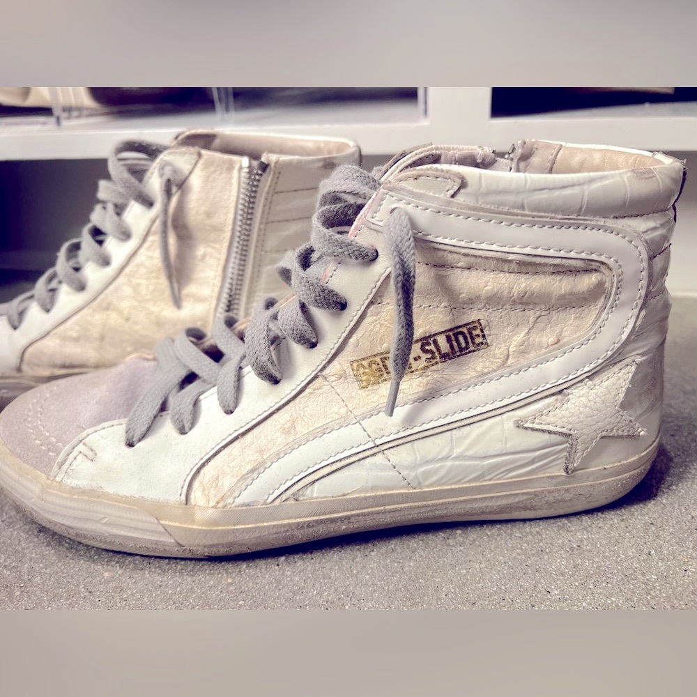 Golden goose white slide 39